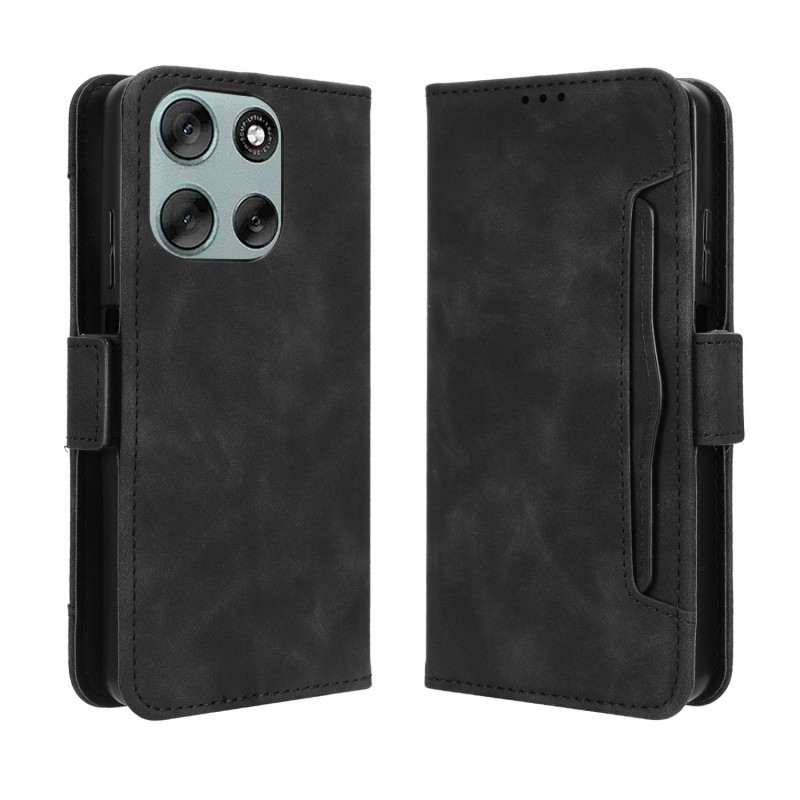 Θήκη Book Leather Wallet Motorola Moto G56 Black