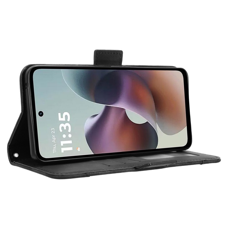 Θήκη Book Leather Wallet Motorola Moto G56 Black