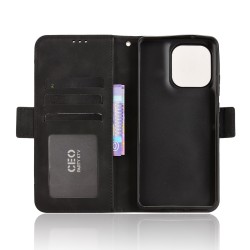 Θήκη Book Leather Wallet Motorola Moto G86 Black