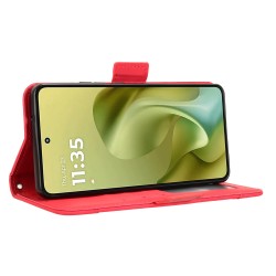 Θήκη Book Leather Wallet Motorola Moto G86 Red