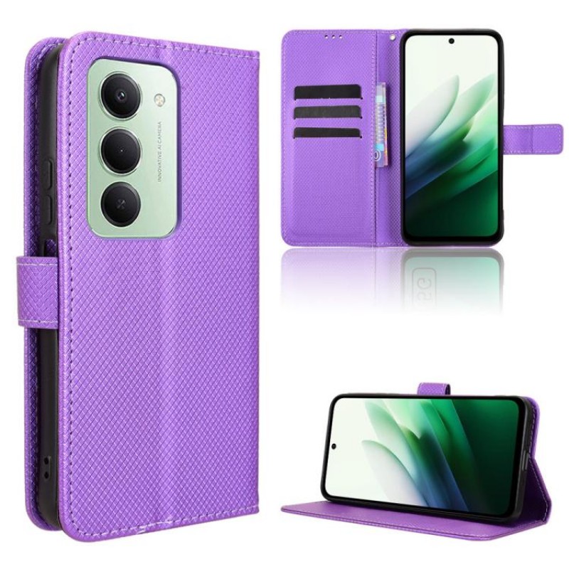 Θήκη Book Magnetic & Card Holder Wallet Xiaomi Redmi 15 5G / 4G Purple