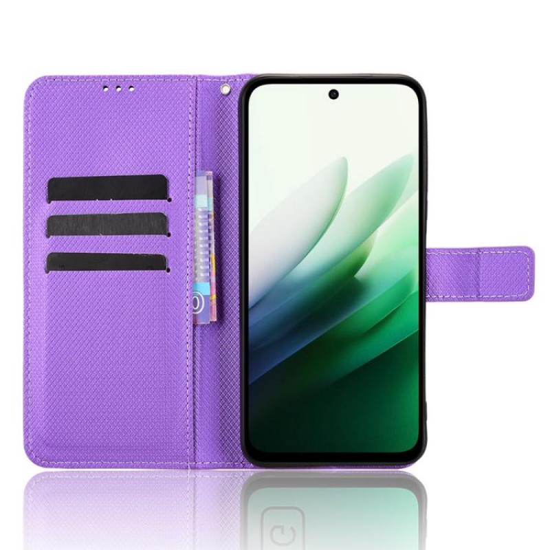 Θήκη Book Magnetic & Card Holder Wallet Xiaomi Redmi 15 5G / 4G Purple