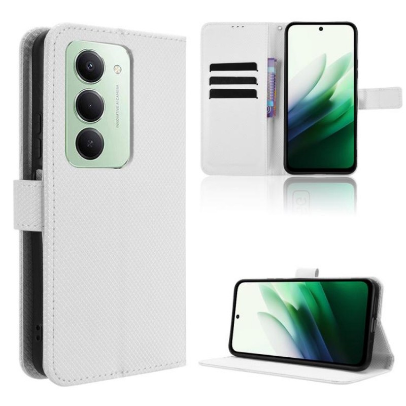 Θήκη Book Magnetic & Card Holder Wallet Xiaomi Redmi 15 5G / 4G White