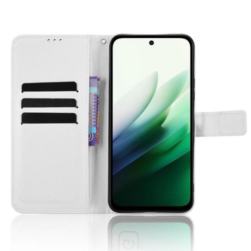 Θήκη Book Magnetic & Card Holder Wallet Xiaomi Redmi 15 5G / 4G White
