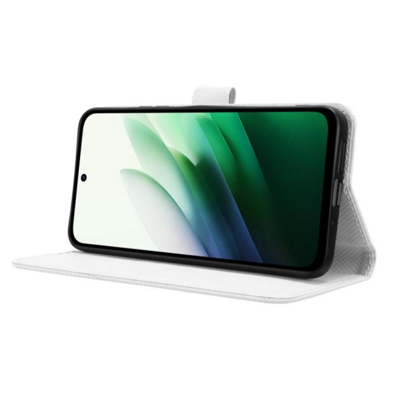 Θήκη Book Magnetic & Card Holder Wallet Xiaomi Redmi 15 5G / 4G White