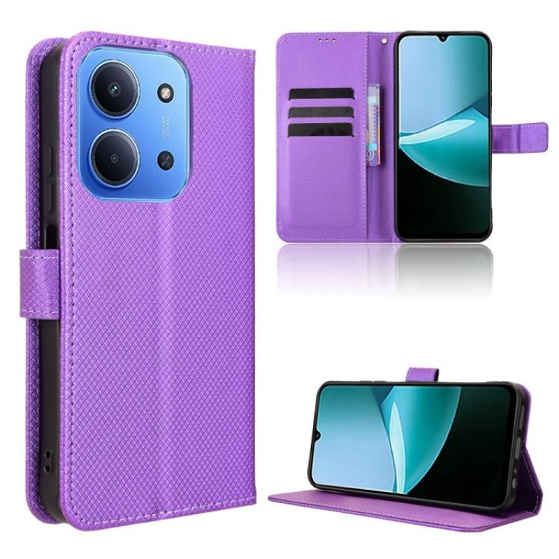 Θήκη Book Magnetic & Card Holder Wallet Xiaomi Redmi 15C 5G / 4G / Poco C85 4G Purple