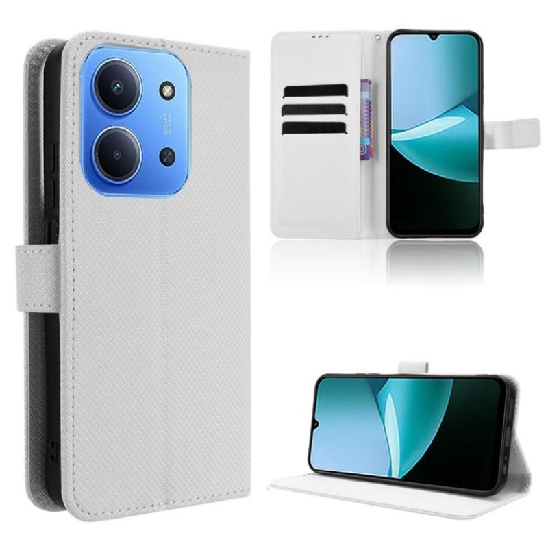 Θήκη Book Magnetic & Card Holder Wallet Xiaomi Redmi 15C 5G / 4G / Poco C85 4G White