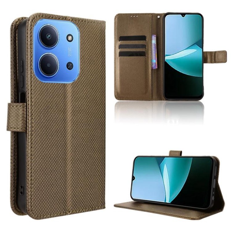 Θήκη Book Magnetic & Card Holder Wallet Xiaomi Redmi 15C 5G / 4G / Poco C85 4G Brown