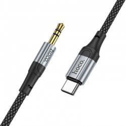 Καλώδιο Audio Hoco UPA26 Braided USB-C to Jack 3.5mm Aux 1m Black