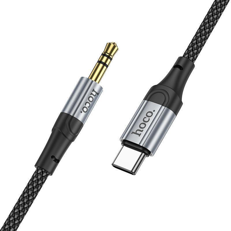 Καλώδιο Audio Hoco UPA26 Braided USB-C to Jack 3.5mm Aux 1m Black