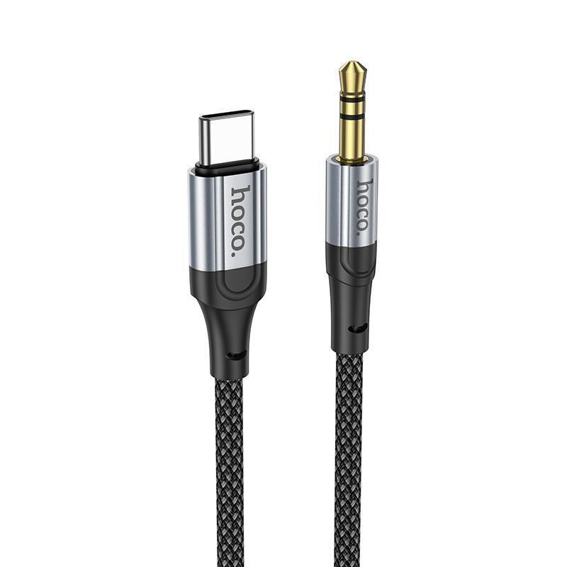 Καλώδιο Audio Hoco UPA26 Braided USB-C to Jack 3.5mm Aux 1m Black