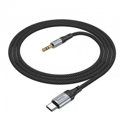 Καλώδιο Audio Hoco UPA26 Braided USB-C to Jack 3.5mm Aux 1m Black
