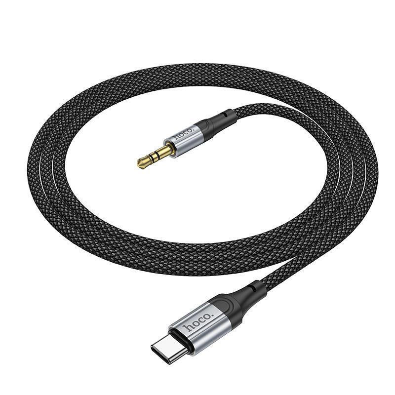 Καλώδιο Audio Hoco UPA26 Braided USB-C to Jack 3.5mm Aux 1m Black