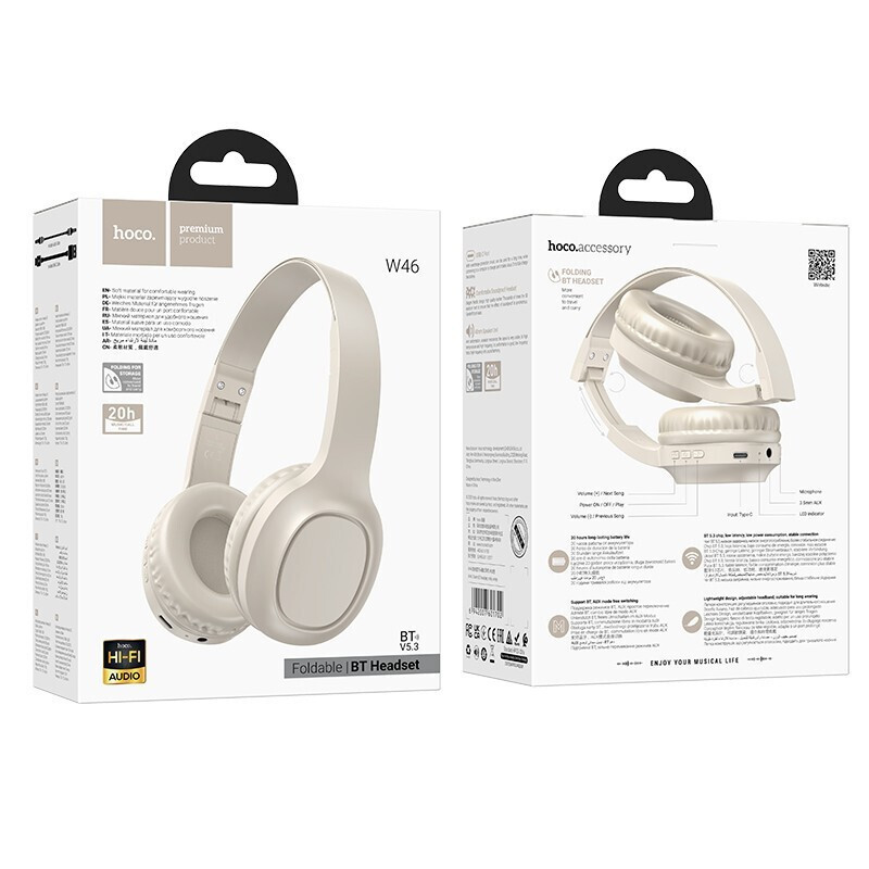 Ακουστικά Hoco Charm W46 Bluetooth Headphones White