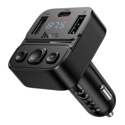 Φορτιστής Αυτοκινήτου Hoco E87 Delta Car Bluetooth FM Transmitter 35W Car Charger Black
