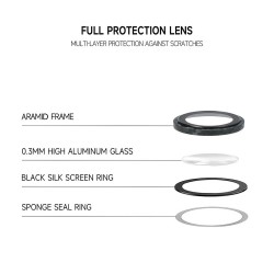 Γυαλί Προστασίας Tel Protect Camera 3D Lens Aramid Series iPhone 15 Pro / 15 Pro Max Tempered Glass 9H AntiCrash / AntiShock Ultra