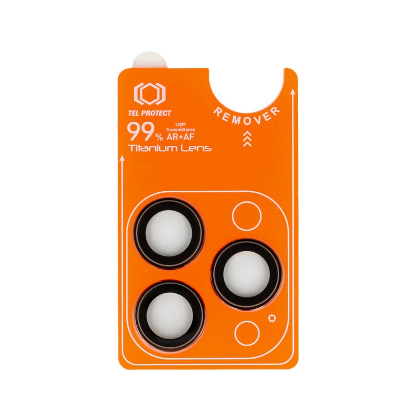 Γυαλί Προστασίας Tel Protect Camera Titanium Lens 99% AR iPhone 15 Pro / 15 Pro Max Tempered Glass 9H AntiCrash / AntiShock Ultra Titanium
