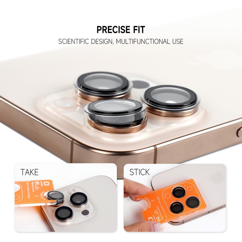 Γυαλί Προστασίας Tel Protect Camera Titanium Lens 99% AR iPhone 15 Pro / 15 Pro Max Tempered Glass 9H AntiCrash / AntiShock Ultra Titanium