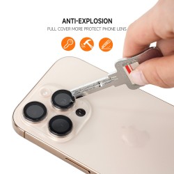 Γυαλί Προστασίας Tel Protect Camera Titanium Lens 99% AR iPhone 15 Pro / 15 Pro Max Tempered Glass 9H AntiCrash / AntiShock Ultra Titanium