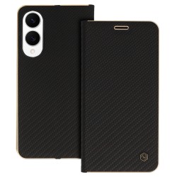 Θήκη Book Wonder Frame Carbon Case Samsung Galaxy S25 Edge 5G S937 Black