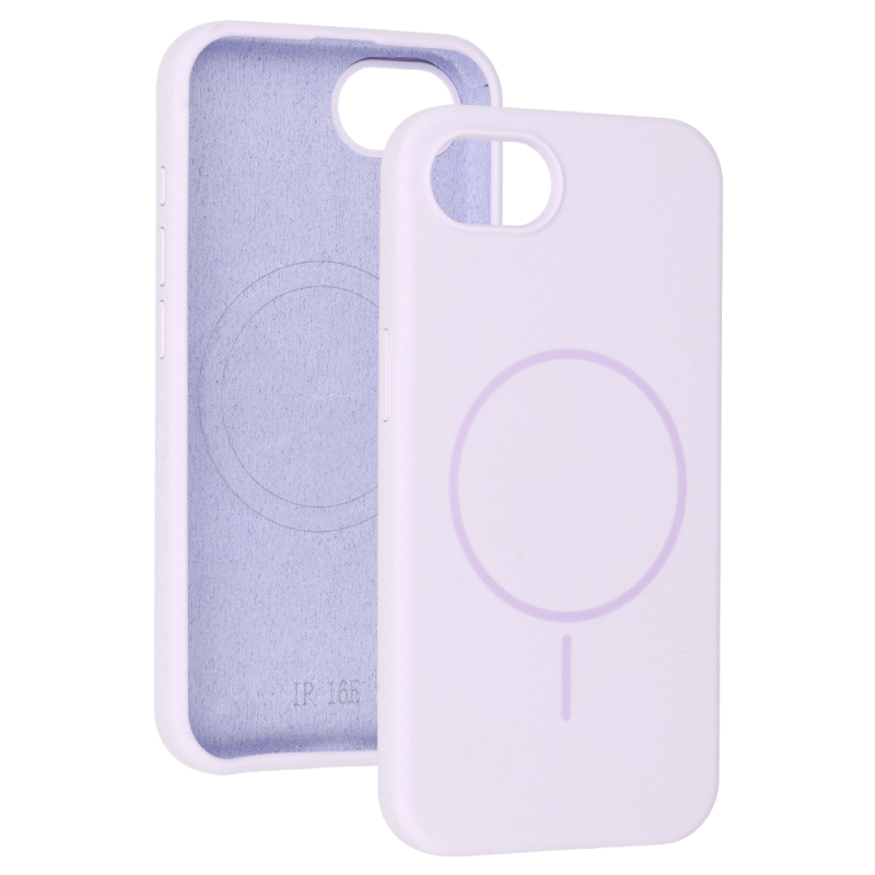 Θήκη Slim Silicone Mag Cover Case With Magsafe iPhone 16e (6.1") Purple