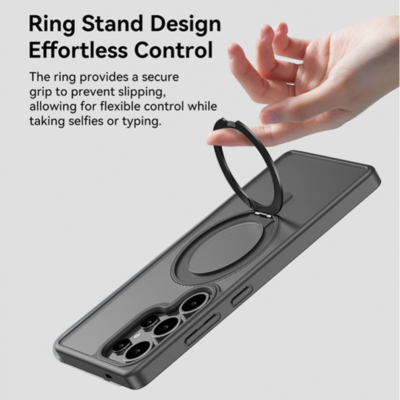 Θήκη Rock Rotating Stand Soft Touch Series Magnetic Samsung Galaxy S25 Ultra 5G S938 Black