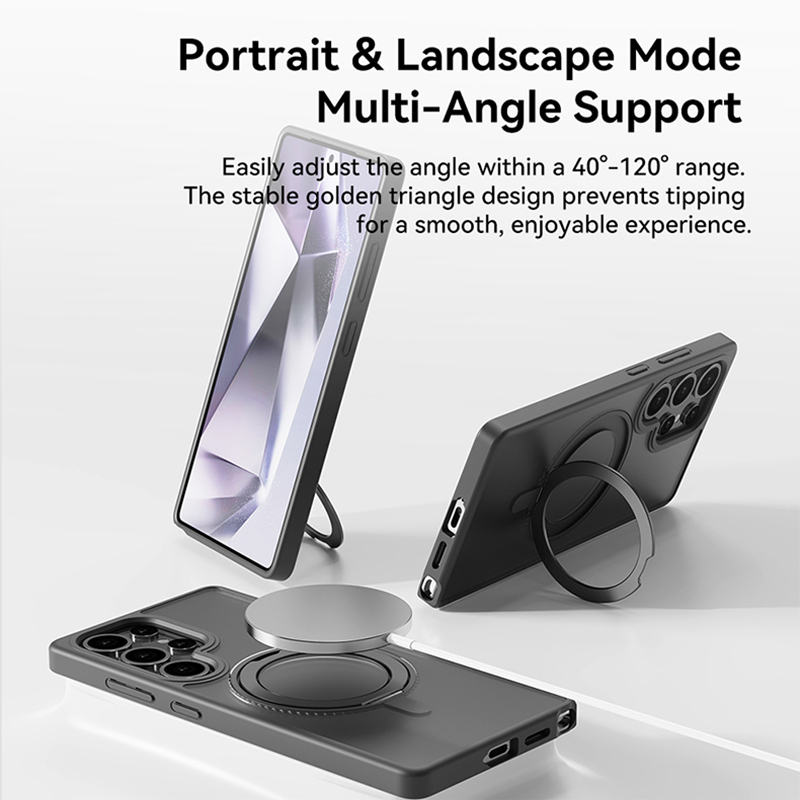 Θήκη Rock Rotating Stand Soft Touch Series Magnetic Samsung Galaxy S25 Ultra 5G S938 Black