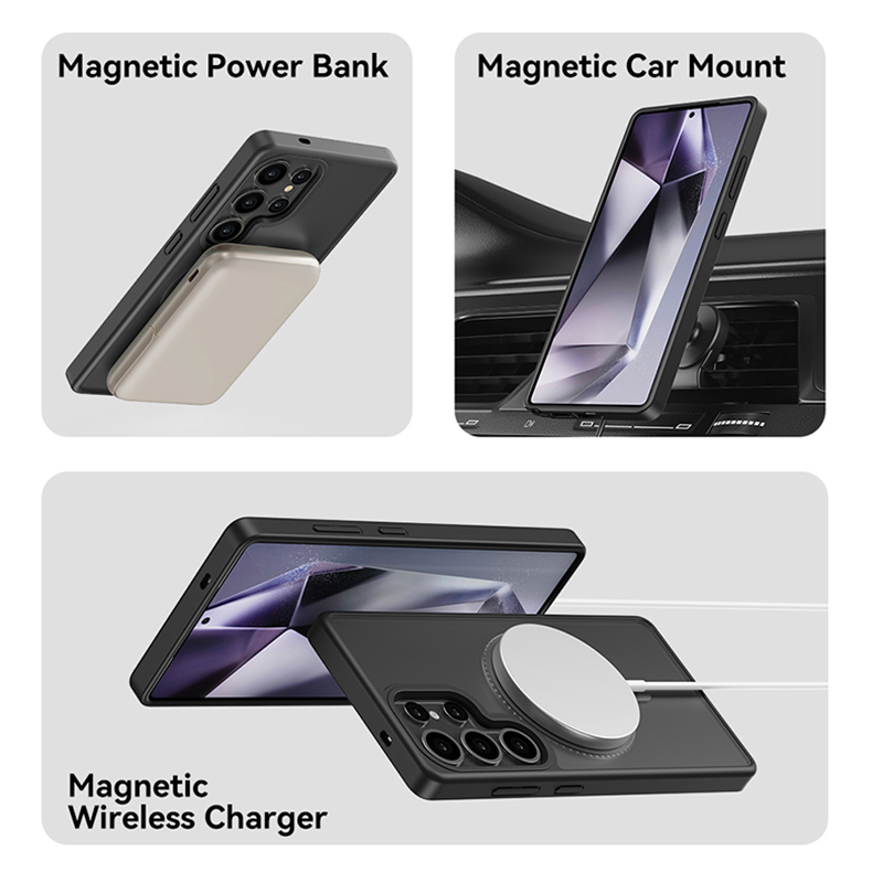 Θήκη Rock Rotating Stand Soft Touch Series Magnetic Samsung Galaxy S25 Ultra 5G S938 Black
