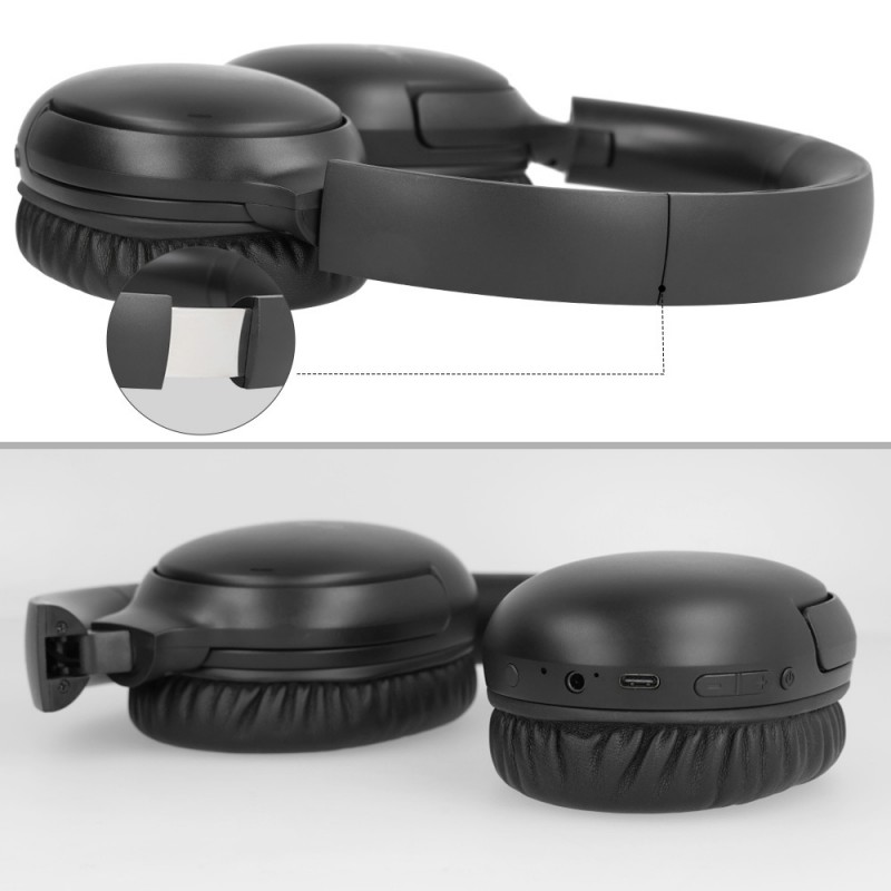 Ακουστικά Blavec Over-Ear Bluetooth Headphones BO-12 Bass Master ANC Black Ακουστικά Blavec Over-Ear Bluetooth Headphones BO-12 Bass Master ANC Black