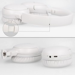 Ακουστικά Blavec Over-Ear Bluetooth Headphones BO-12 Bass Master ANC White Ακουστικά Blavec Over-Ear Bluetooth Headphones BO-12 Bass Master ANC White