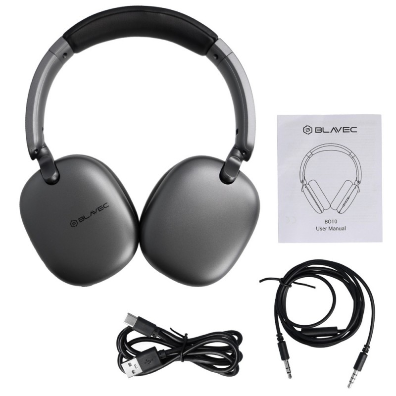 Ακουστικά Blavec Over-Ear Bluetooth Headphones BO-10 Bass Expert ANC Black