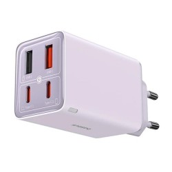 Φορτιστής Ταξιδιού Baseus GAN6 Pro Fast Charger 2xUSB-C + 2xUSB-A, 65W Purple (P10162701533-00)