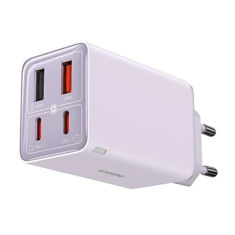 Φορτιστής Ταξιδιού Baseus GAN6 Pro Fast Charger 2xUSB-C + 2xUSB-A, 65W Purple (P10162701533-00)