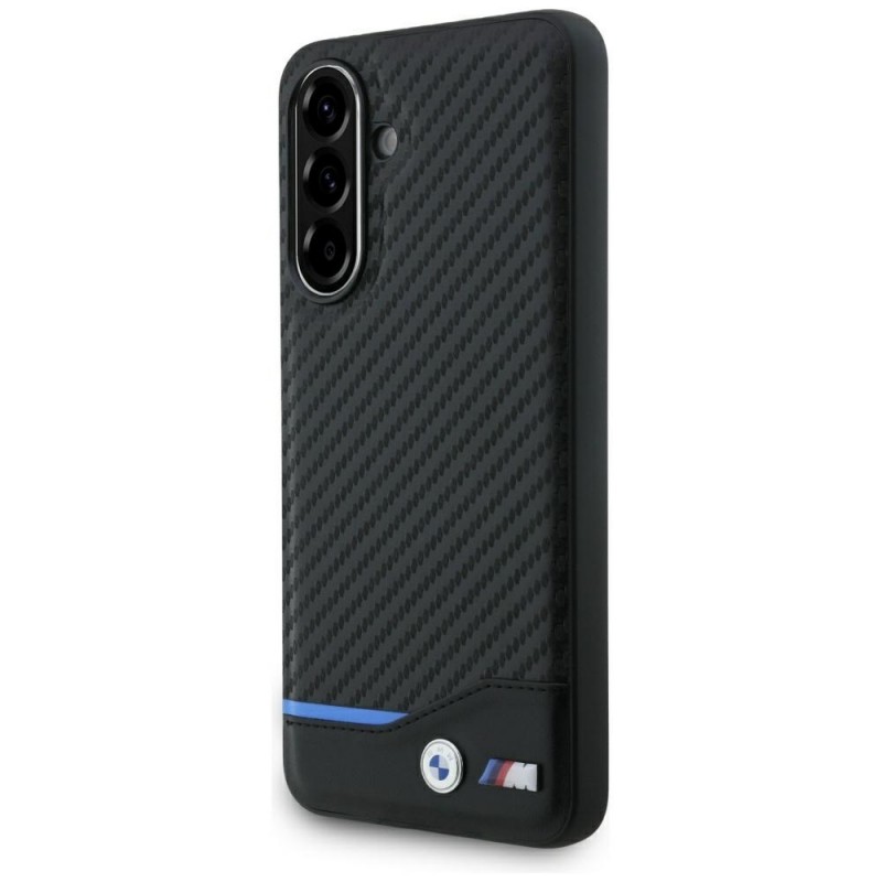 Θηκη BMW M PU Carbon Blue Line Case Samsung Galaxy A56 SM-A566 / A36 SM-A366 5G Black