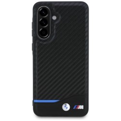 Θηκη BMW M PU Carbon Blue Line Case Samsung Galaxy A56 SM-A566 / A36 SM-A366 5G Black
