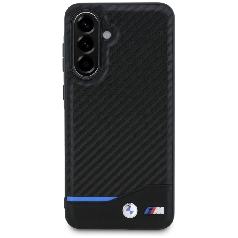 Θηκη BMW M PU Carbon Blue Line Case Samsung Galaxy A56 SM-A566 / A36 SM-A366 5G Black