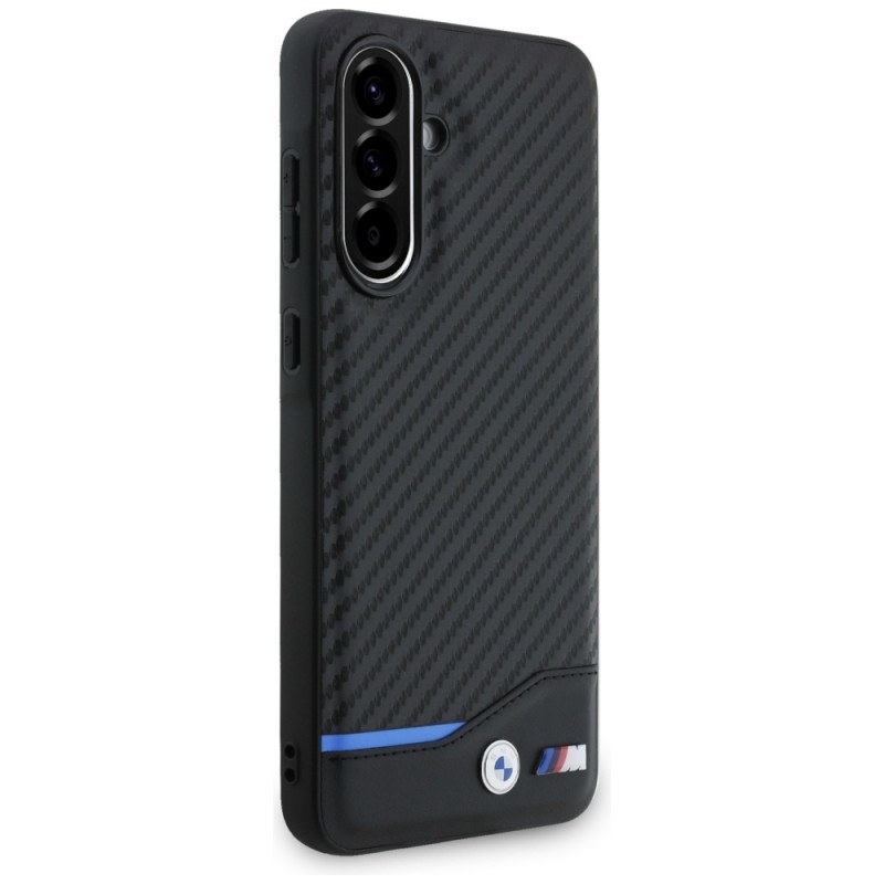 Θηκη BMW M PU Carbon Blue Line Case Samsung Galaxy A56 SM-A566 / A36 SM-A366 5G Black