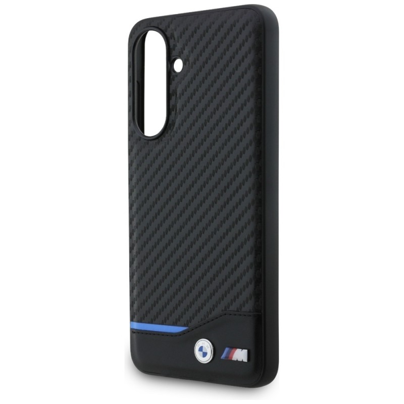 Θηκη BMW M PU Carbon Blue Line Case Samsung Galaxy A56 SM-A566 / A36 SM-A366 5G Black