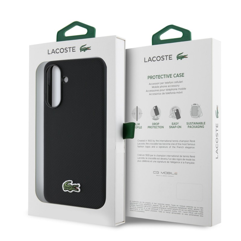 Θηκη Lacoste Iconic Petit Pique Woven Logo MagSafe Case Samsung Galaxy A56 SM-A566 / A36 SM-A366 5G Black