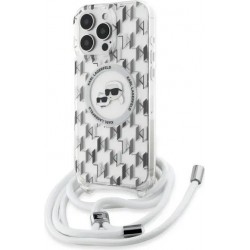 Θήκη Karl Lagerfeld IML Monogram Crossbody K&CH Heads MagSafe Case Apple iPhone 16 Pro Max (6.9") Transparent