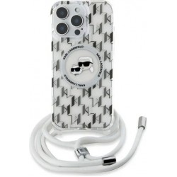 Θήκη Karl Lagerfeld IML Monogram Crossbody K&CH Heads MagSafe Case Apple iPhone 16 Pro Max (6.9") Transparent