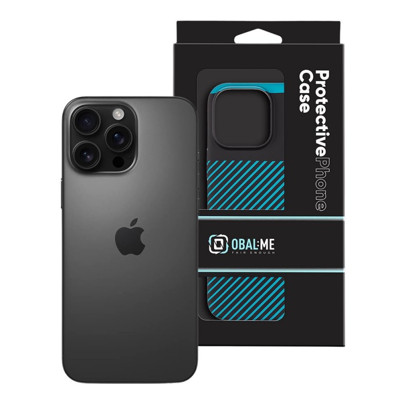 Θήκη OBAL:ME Flossy Stripes Cover Case Apple iPhone 16 Pro Max (6.9") Black/Teal