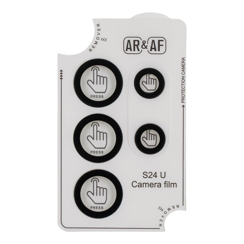 Γυαλί Προστασίας OBAL:ME Camera Lens with Metal Ring  and Positioning Plate  Samsung Galaxy S24 Ultra 5G SM-S928 Tempered Glass 9H AntiCrash / AntiShock Titanium Black