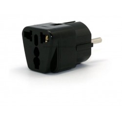 Αντάπτορας 3-pin UK & US to Europe Power Plug Charger Travel Adapter Black