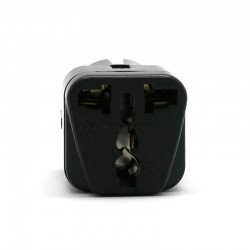 Αντάπτορας 3-pin UK & US to Europe Power Plug Charger Travel Adapter Black