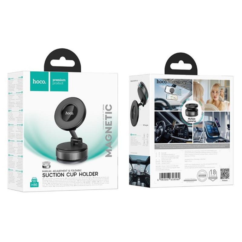 Βάση Αυτοκινήτου Hoco H86 Dragon Magnetic Car Holder Black
