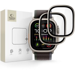 Γυαλί Προστασίας Tech-Protect Glass Fit+ Apple Watch Ultra 1 / 2 / 3 (49 MM) Tempered Glass 9H AntiCrash / AntiShock (2τμχ) Titanium