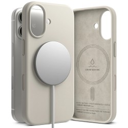 Θήκη Ringke Silicone Magnetic Magsafe For iPhone 17 (6.3") Beige