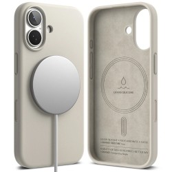Θήκη Ringke Silicone Magnetic Magsafe For iPhone 17 (6.3") Beige