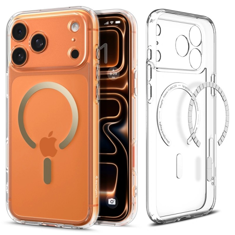 Θήκη Spigen Ultra Hybrid Mag Magsafe Case For iPhone 17 Pro (6.3") Clear/Gold
